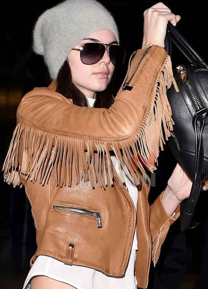 Kendall Jenner Fringe Leather Jacket